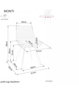 Стул на металлокаркасе Monti