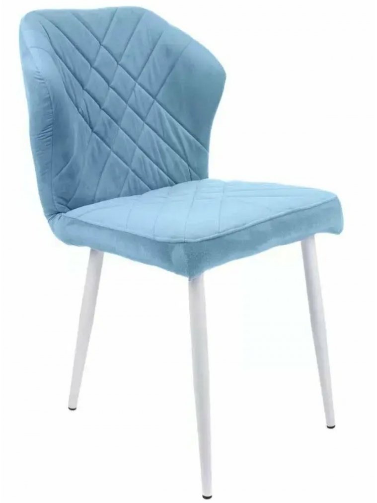 Стул на металлокаркасе Ницца небесно-серый / белый