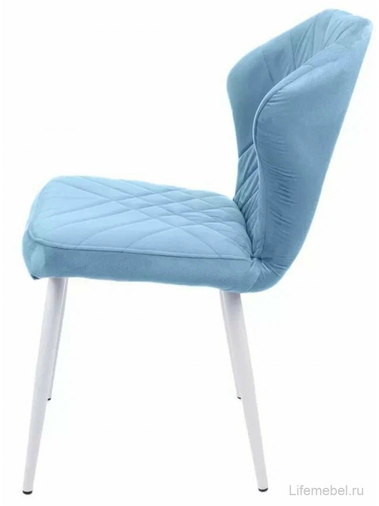 Стул на металлокаркасе Ницца небесно-серый / белый