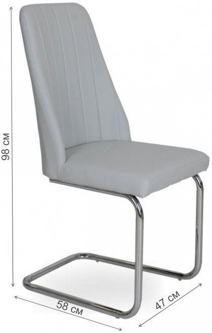 Стул на металлокаркасе LH-12 grey 98TP