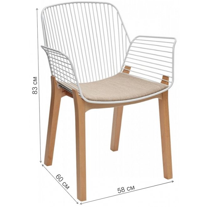 Стул на металлокаркасе Remex белый