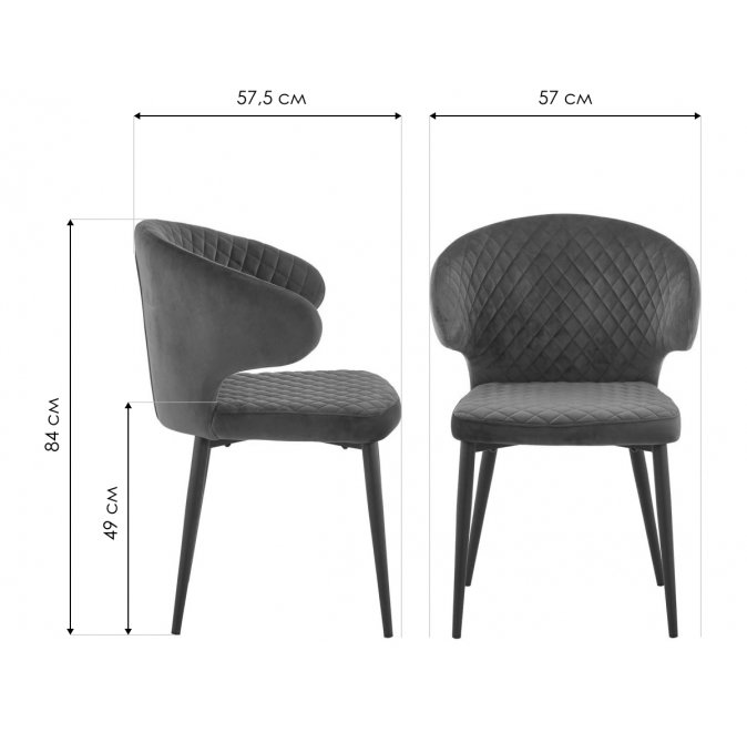 Стул на металлокаркасе Richard бирюзовый