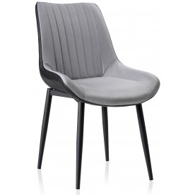 Стул на металлокаркасе Seda black / light gray