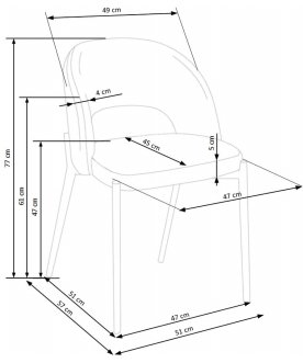 Стул на металлокаркасе Сергор
