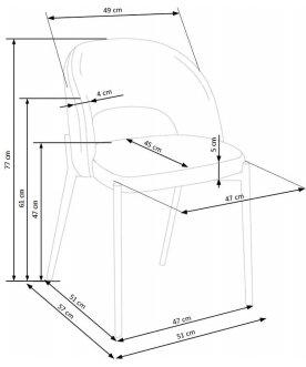 Стул на металлокаркасе K373
