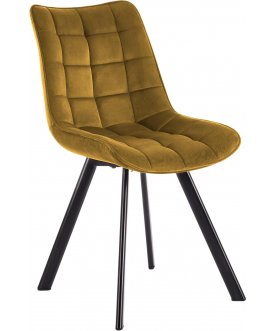 Стул на металлокаркасе K332 горчичный / черный