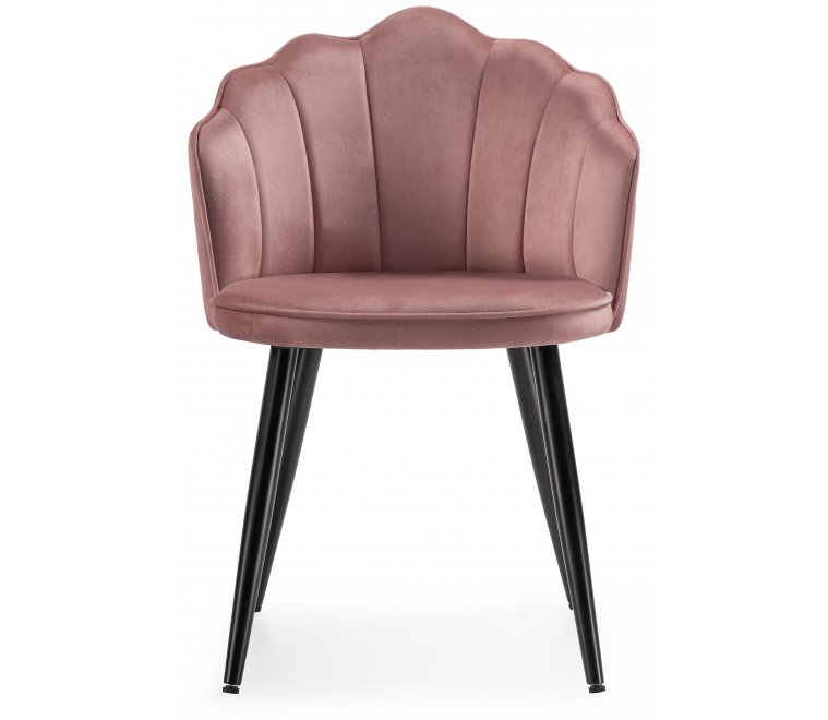 Стул на металлокаркасе Shell dark pink / black