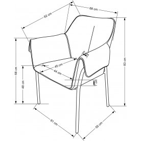 Стул на металлокаркасе K522