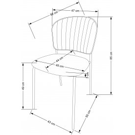 Стул на металлокаркасе K499