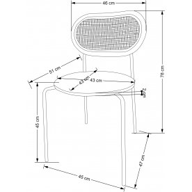 Стул на металлокаркасе K524