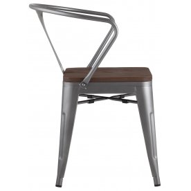 Стул на металлокаркасе Тиоли Арм Вуд