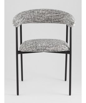 Стул дизайнерский Ноко светло-серый / черный