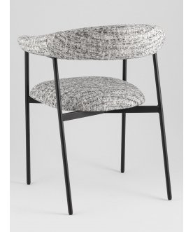 Стул дизайнерский Ноко светло-серый / черный