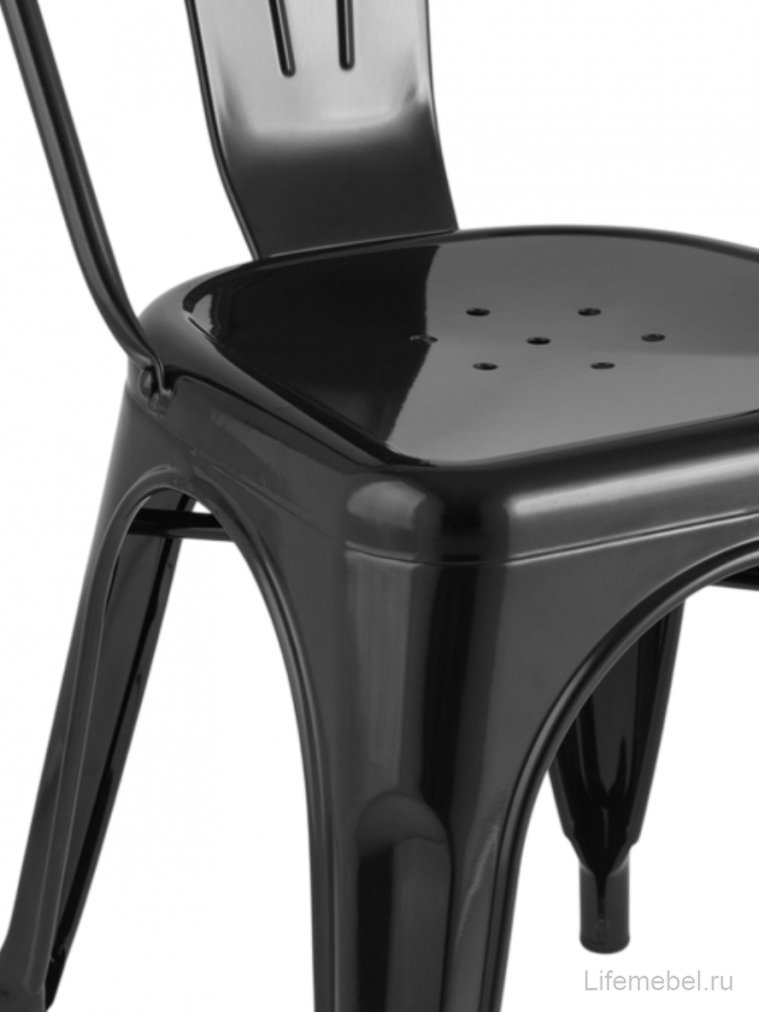 Стул на металлокаркасе Тиоли черный глянцевый