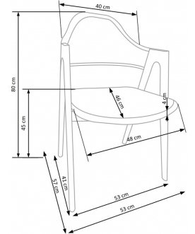 Стул на металлокаркасе K344