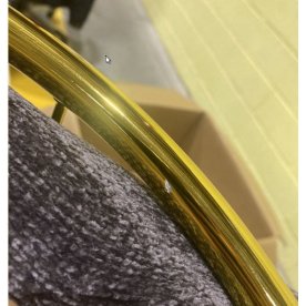 Стул на металлокаркасе Rendi gold /  gray  - Уцененный экземпляр