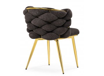 Стул на металлокаркасе Rendi gold /  gray  - Уцененный экземпляр