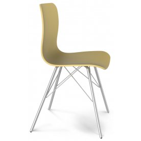 Стул SHT-S40 хром лак / бежевый