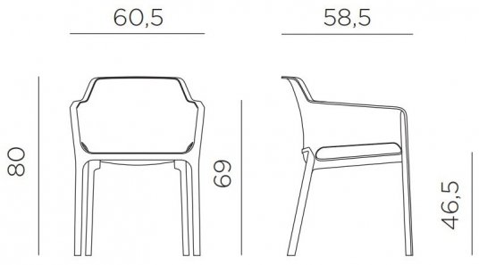 Пластиковое кресло Net антрацит
