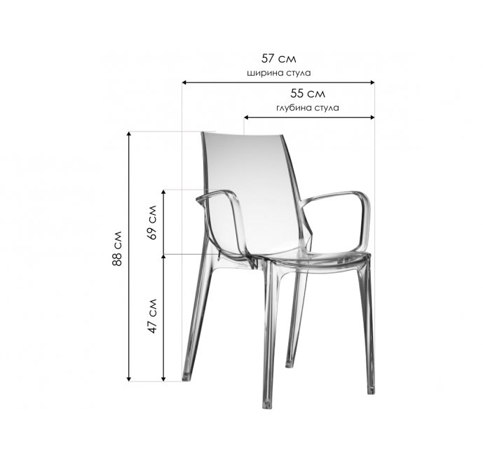Пластиковое кресло Vanity прозрачное