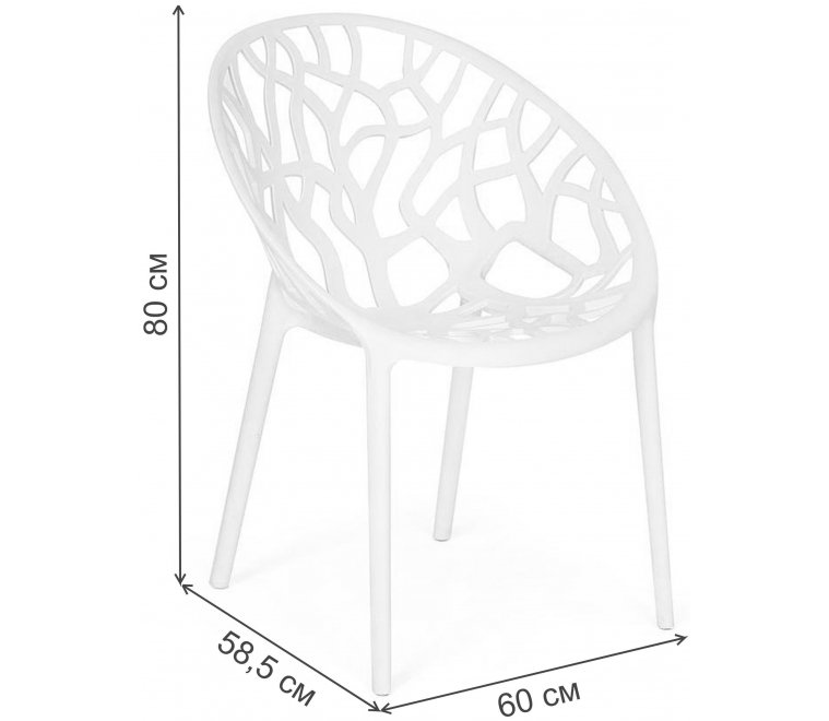 Пластиковый стул Bush mod. 017 желтый