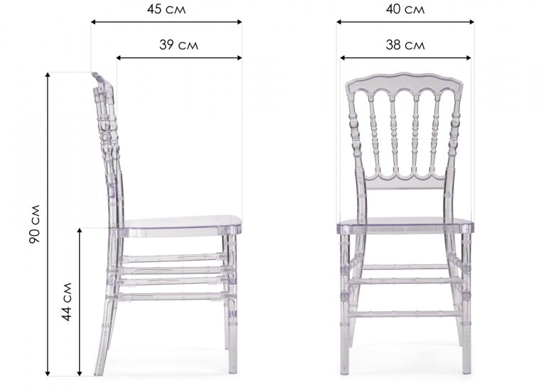 Пластиковый стул Chiavari 1 clear white