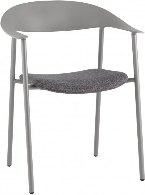 Пластиковый стул Eila с подушкой серый