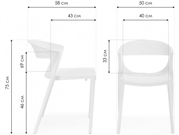 Пластиковый стул Градно черный