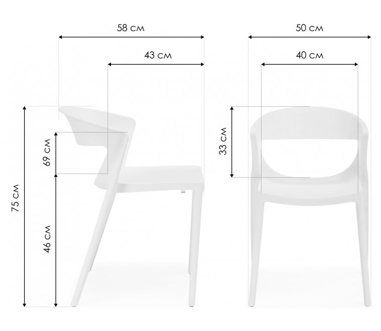 Пластиковый стул Градно черный