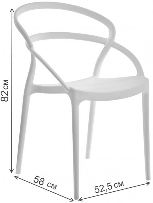 Пластиковый стул Margo белый