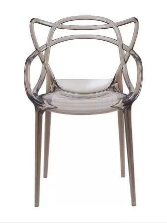 Пластиковый стул Masters  прозрачный / серый