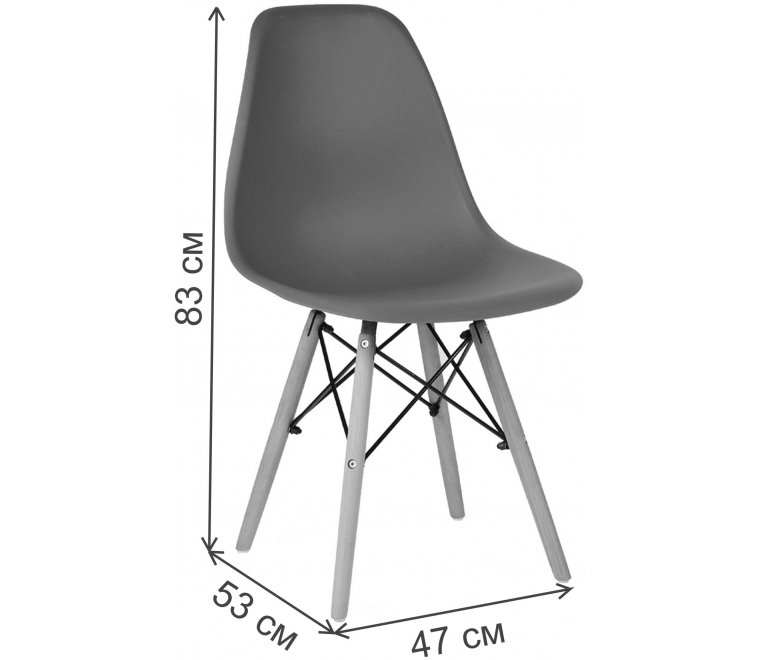 Пластиковый стул Маун шоколад / бук