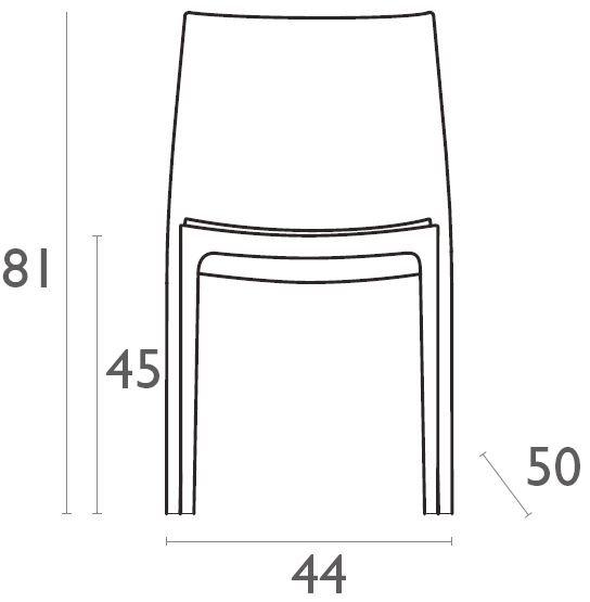Пластиковый стул Maya зеленый