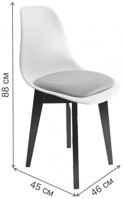Пластиковый стул Сашш чёрный / белый / бежевый
