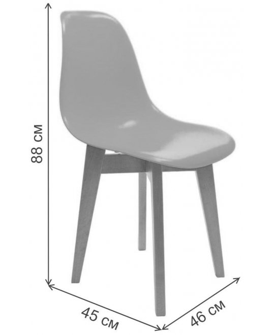Пластиковый стул Сашш орех / фиолетовый