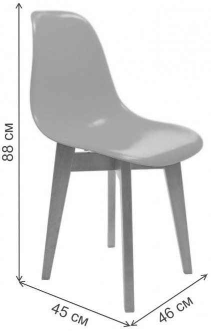 Пластиковый стул Сашш орех / персиковый