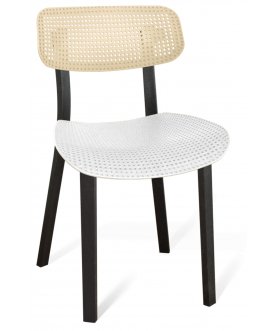 Пластиковый стул SHT-S85 бежевый / белый / черный