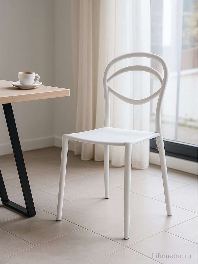 Пластиковый стул Simple white