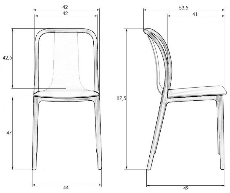 Пластиковый стул Adam черный