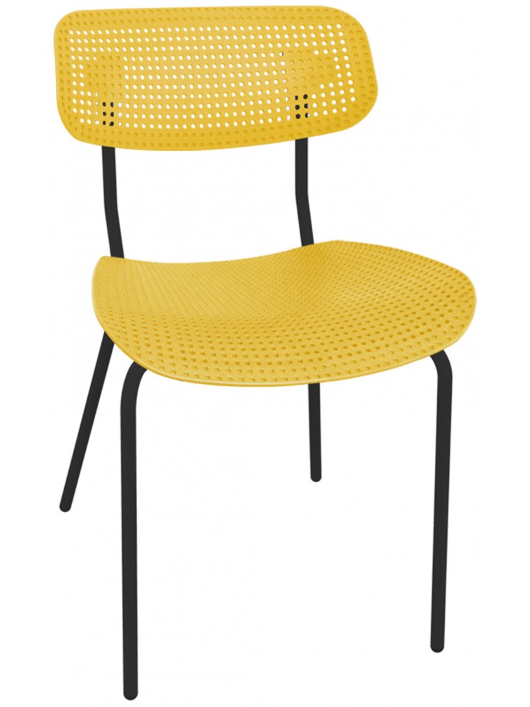 Пластиковый стул SHT-S85М желтый / черный