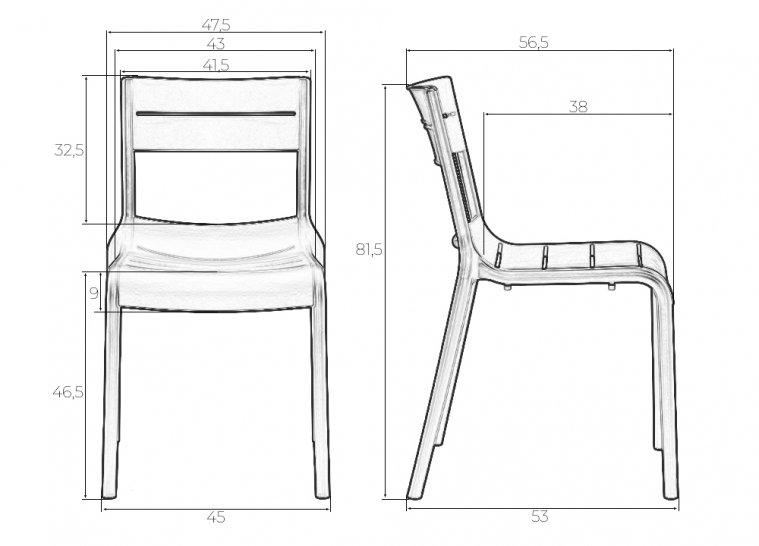 Пластиковый стул Tim черный