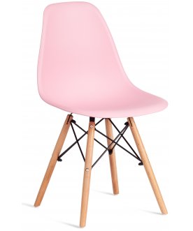 Деревянный стул Cindy Eames mod. 1801 light pink светло-розовый