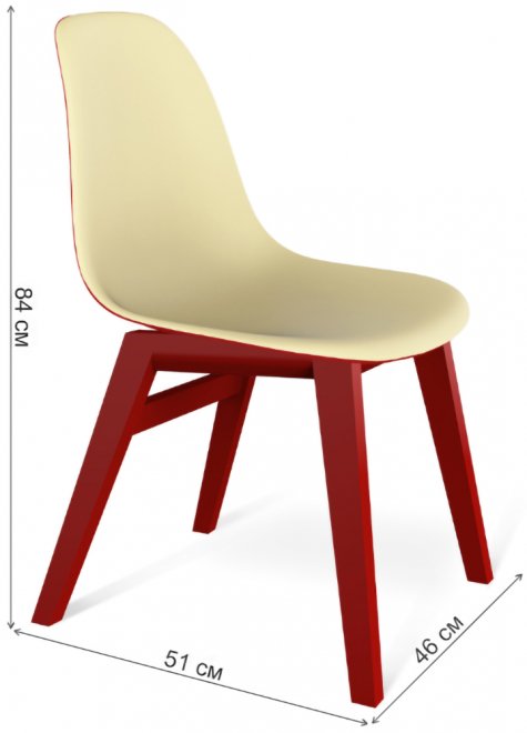 Стул SHT-S77 бежевый / красный / вишня