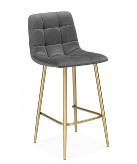 Барный стул Чилли Мини бежевый (zd 210) / белый np темно-серый (zd 995) / золотой