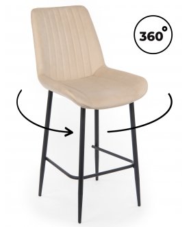 Полубарный стул Седа бежевый (zd 210) / черный