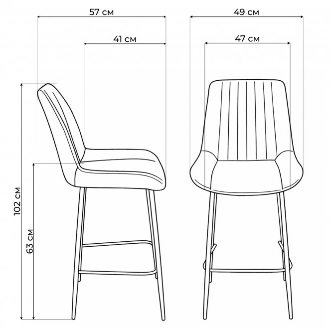 Полубарный стул Седа бежевый (zd 210) / белый