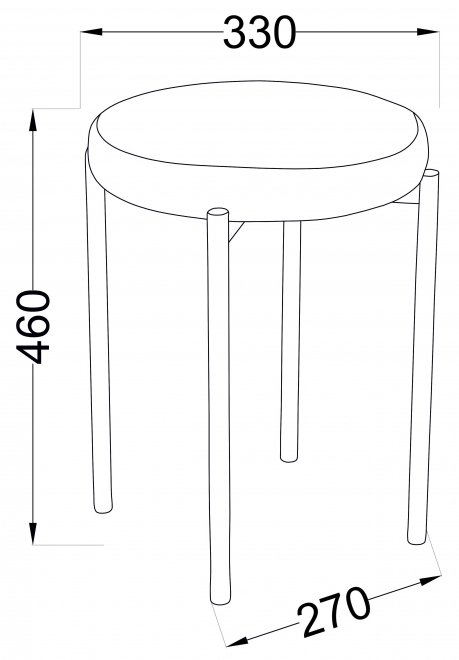 Табурет Grand серый