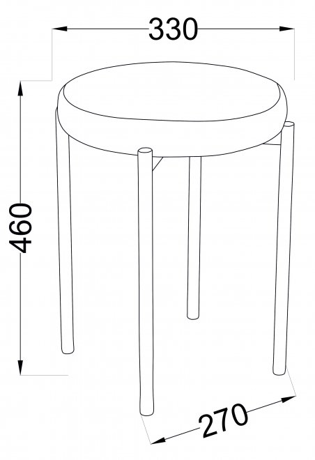 Табурет Т-02 бежевый