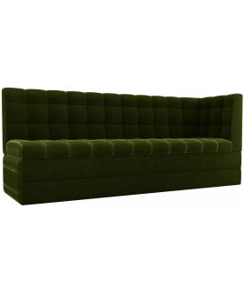 Диван кухонный угловой Бриз правый вельвет зеленый