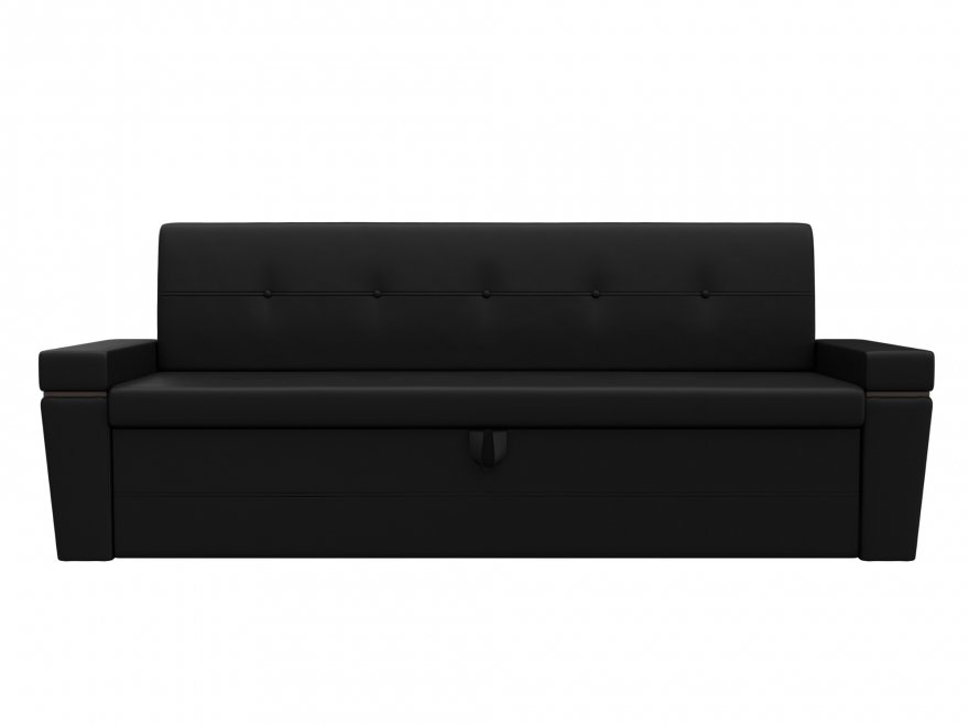 Кухонный диван Корсика экокожа черный